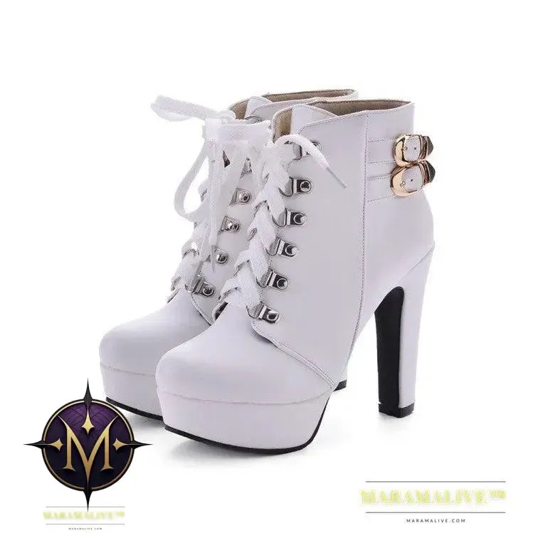 boots with studded leather