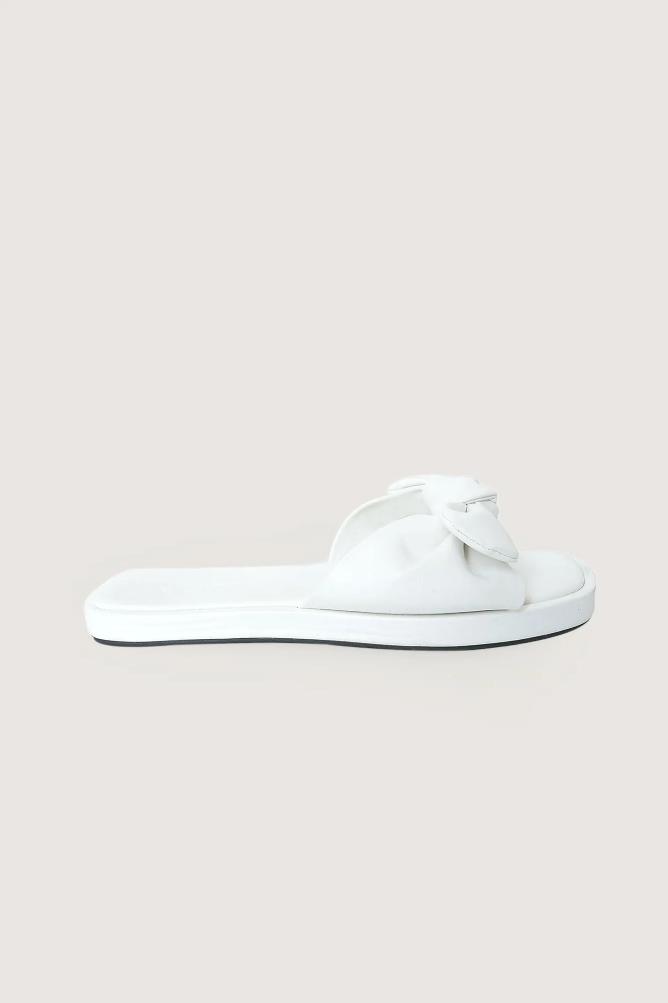 Bow Band Semi Square Toe Sandals