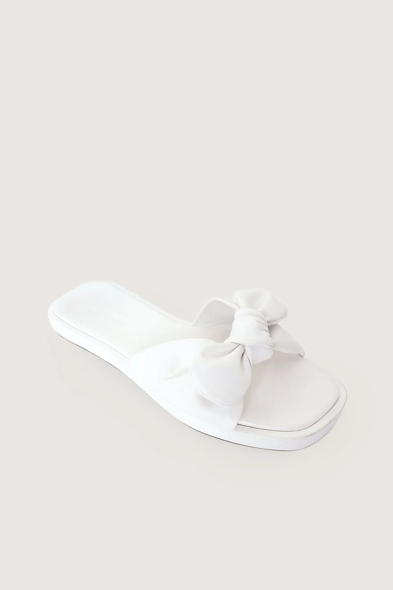 Bow Band Semi Square Toe Sandals