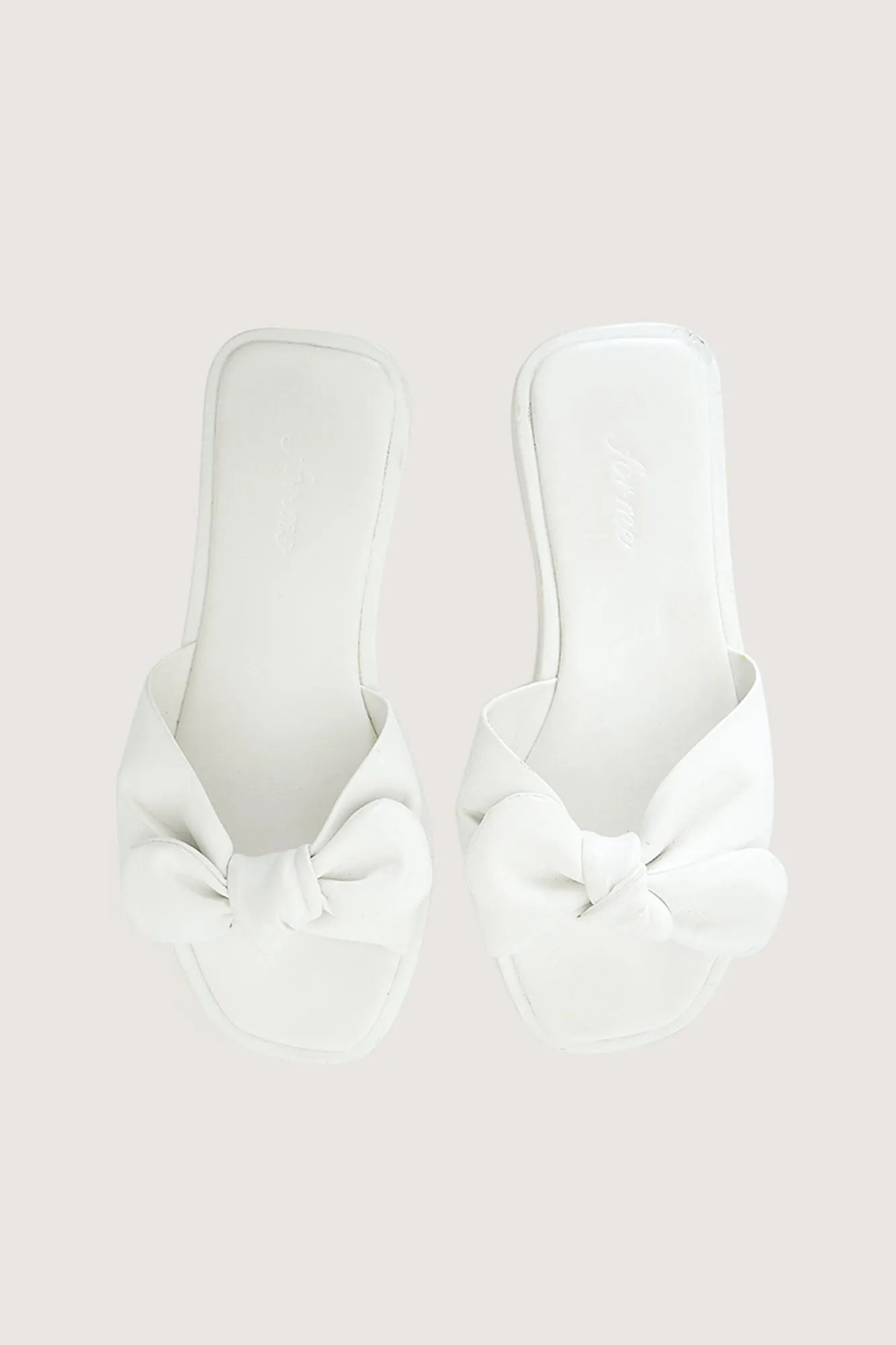 Bow Band Semi Square Toe Sandals