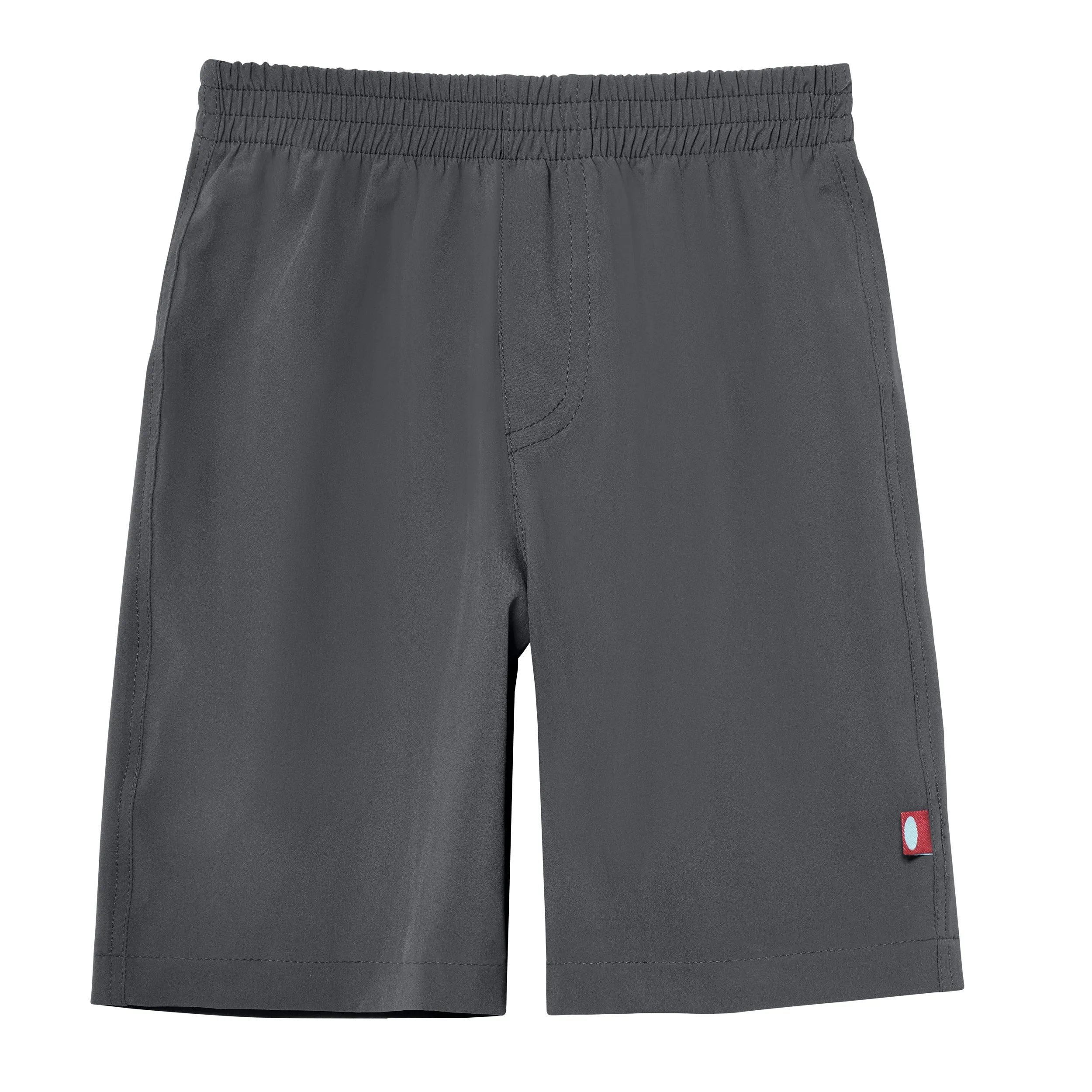 Boys UPF 50  Soft Stretch Below the Knee Swim Board Shorts | Charcoal