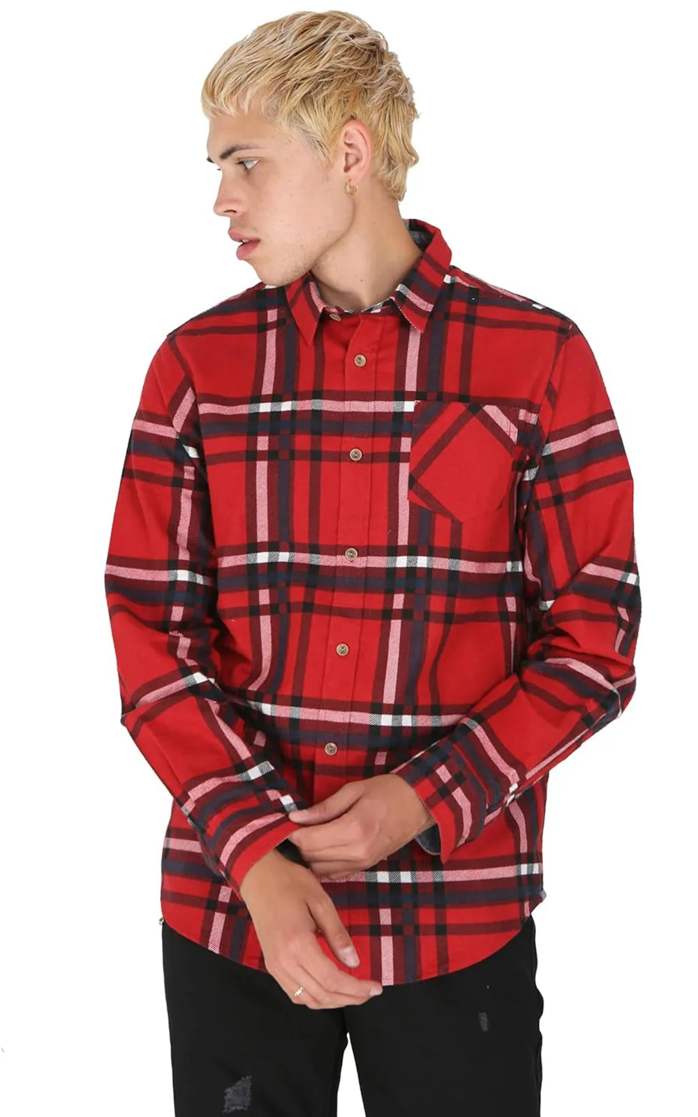 Brave Soul Brushed Flannel Check Shirt