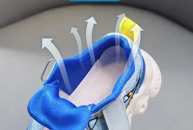 BreezyStep Kids Velcro Fashion Sneakers for Active Play