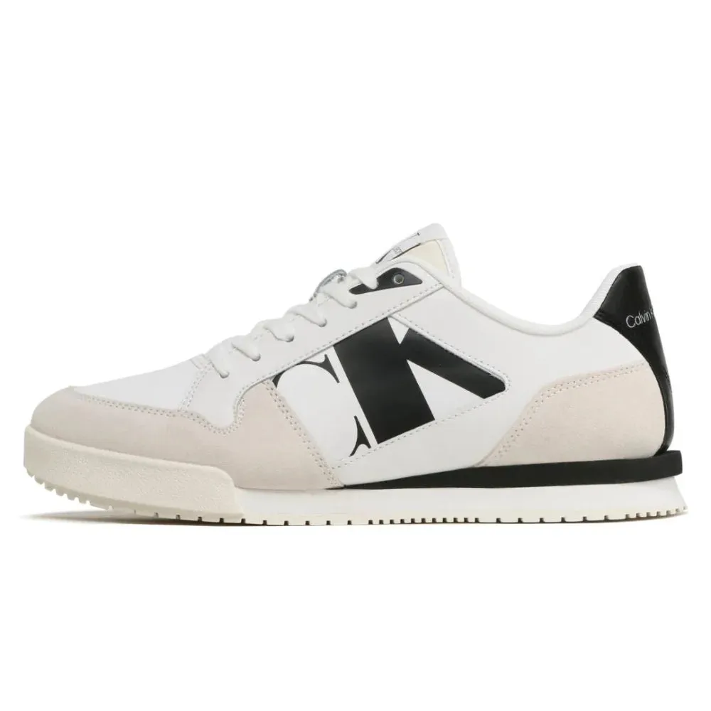 Calvin Klein Jeans Low Profile Runner Mod Vint Trainer YM0YM00695-WHTBLK