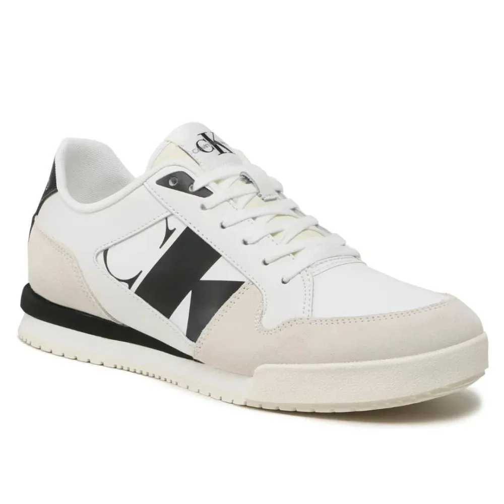 Calvin Klein Jeans Low Profile Runner Mod Vint Trainer YM0YM00695-WHTBLK