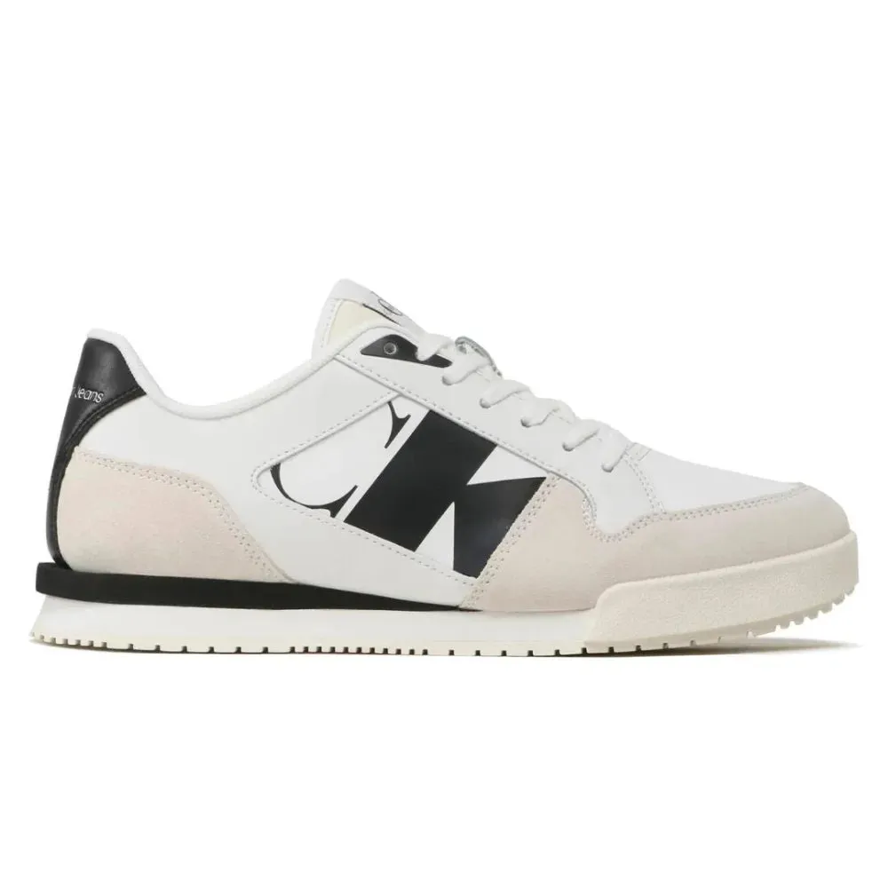 Calvin Klein Jeans Low Profile Runner Mod Vint Trainer YM0YM00695-WHTBLK