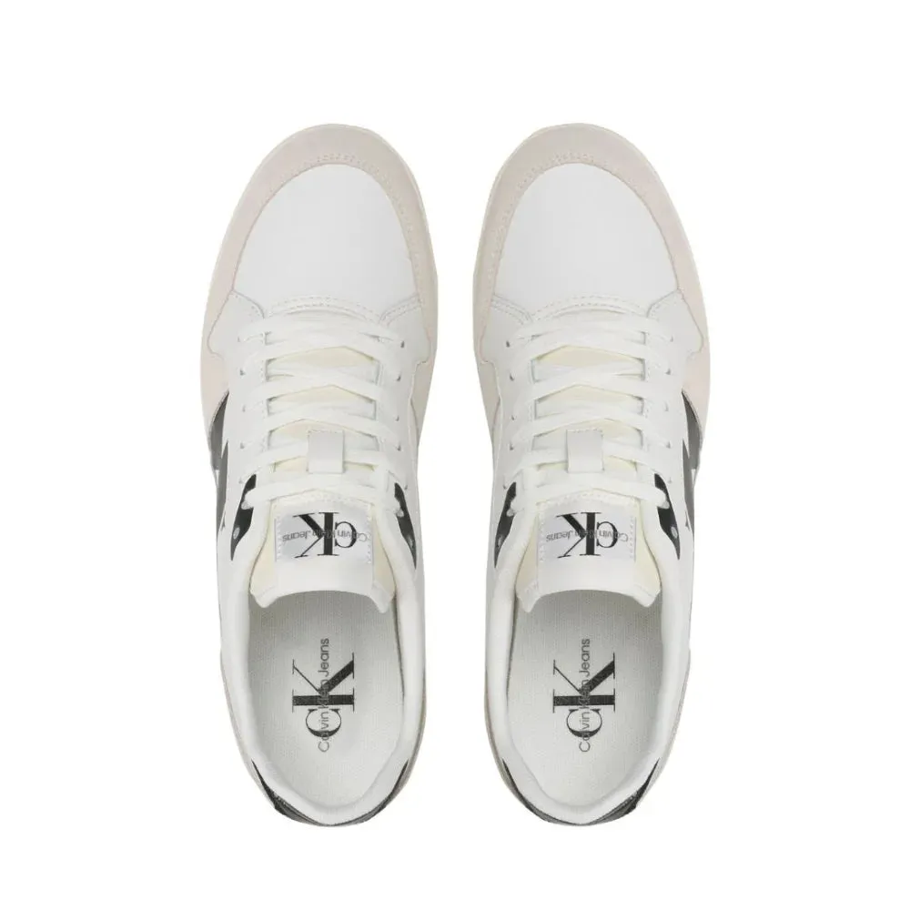 Calvin Klein Jeans Low Profile Runner Mod Vint Trainer YM0YM00695-WHTBLK