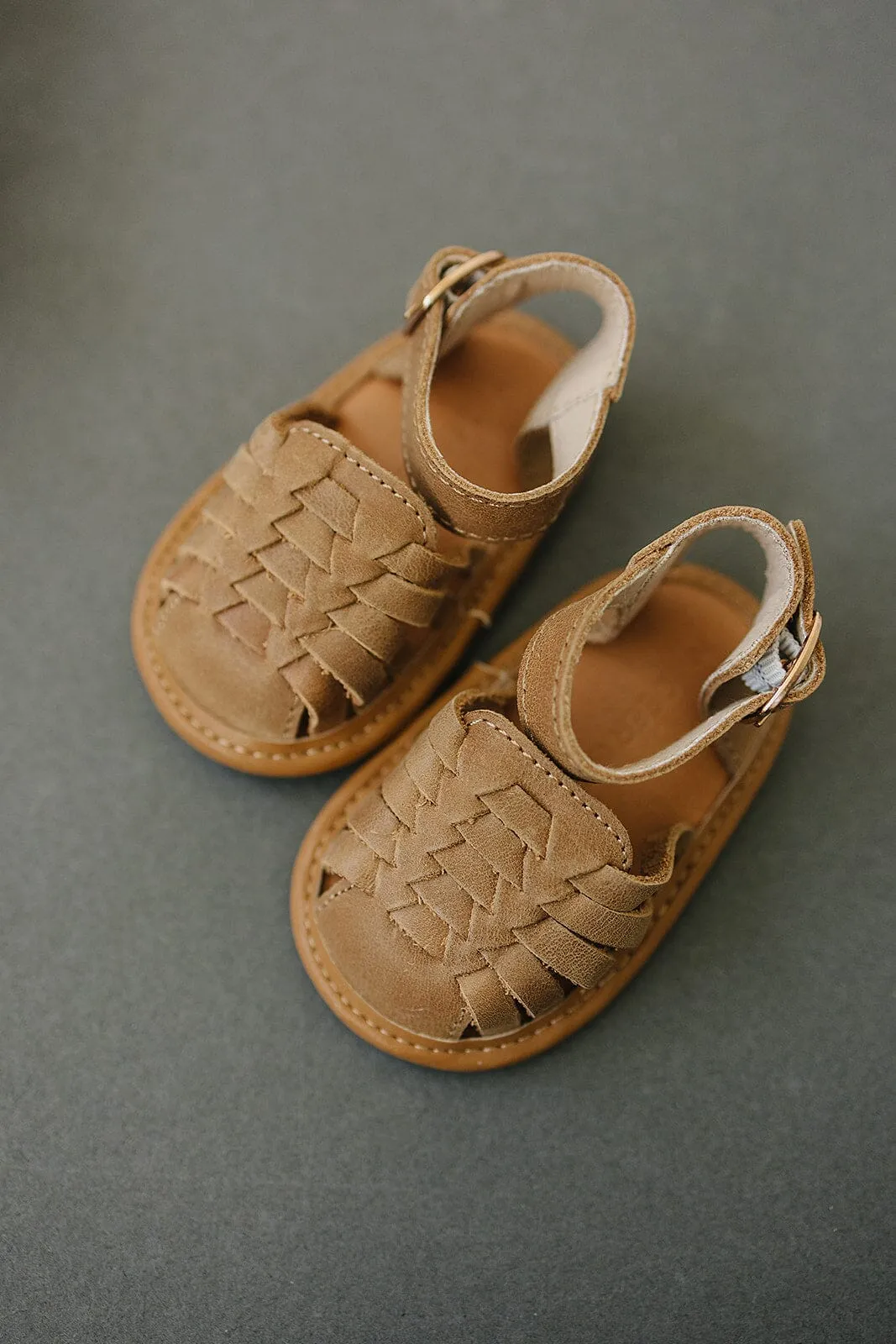 Camel - Woven Sandal - US Size 2-4 - Soft Sole