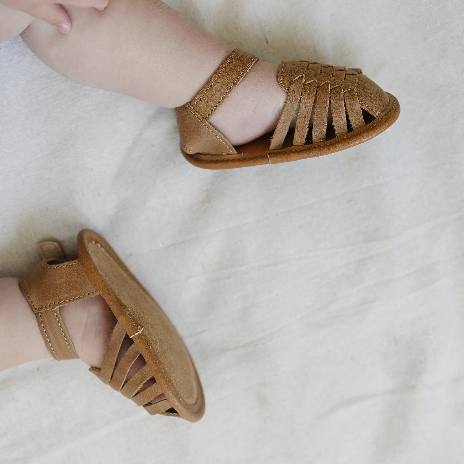 Camel - Woven Sandal - US Size 2-4 - Soft Sole
