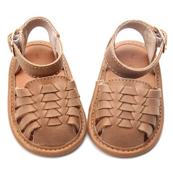 Camel - Woven Sandal - US Size 2-4 - Soft Sole