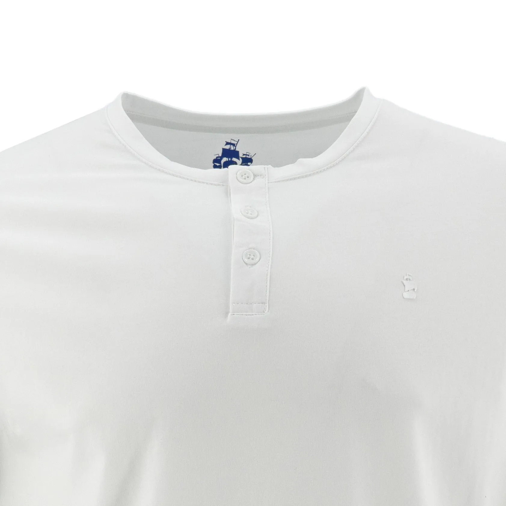 Camiseta 1492 Mangas Cortas Cuello Henley Lisa Para Niños