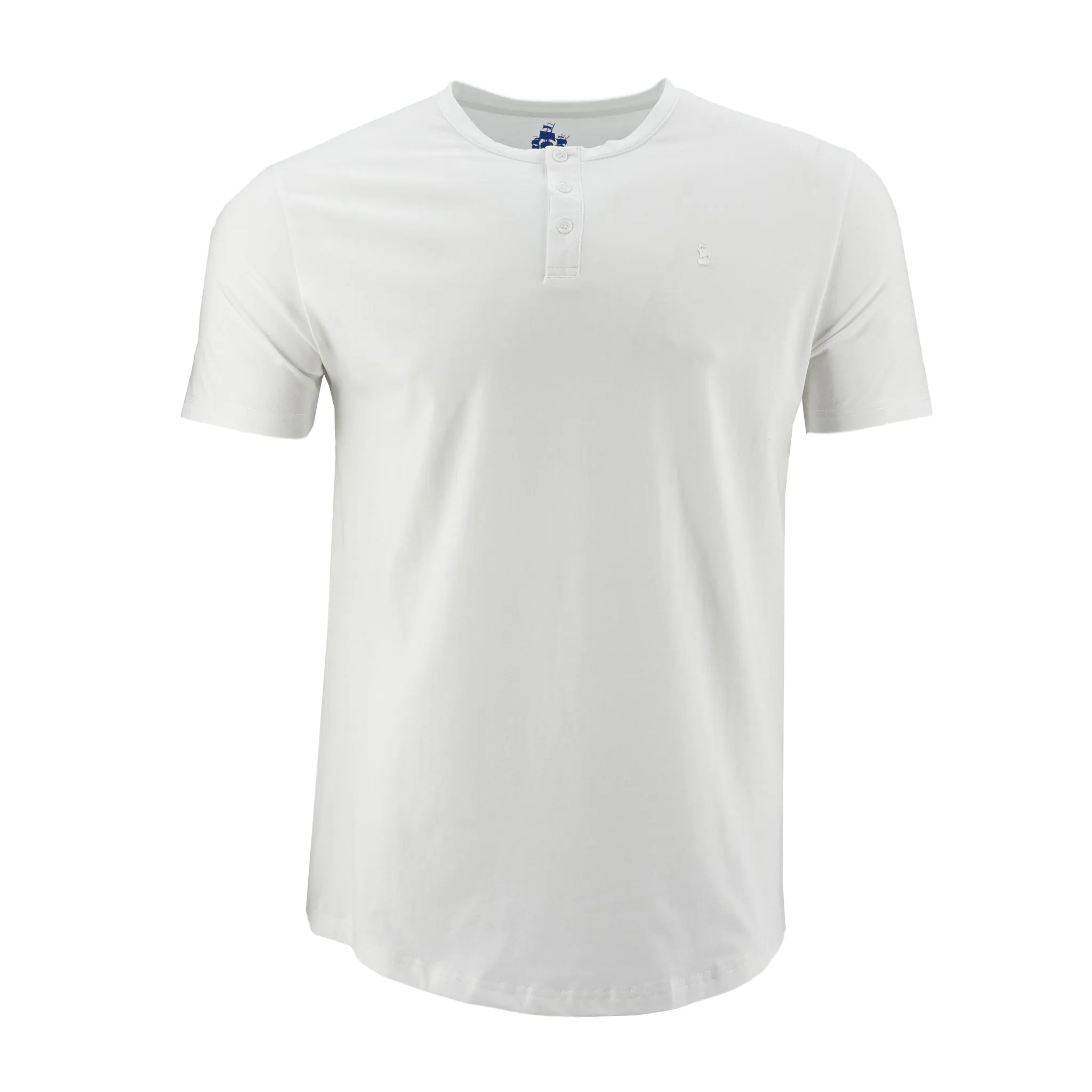 Camiseta 1492 Mangas Cortas Cuello Henley Lisa Para Niños