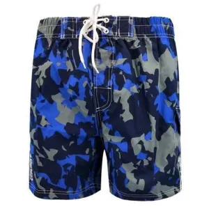 Camouflage Pattern Elastic Waist Board Shorts - Royal Blue 2xl