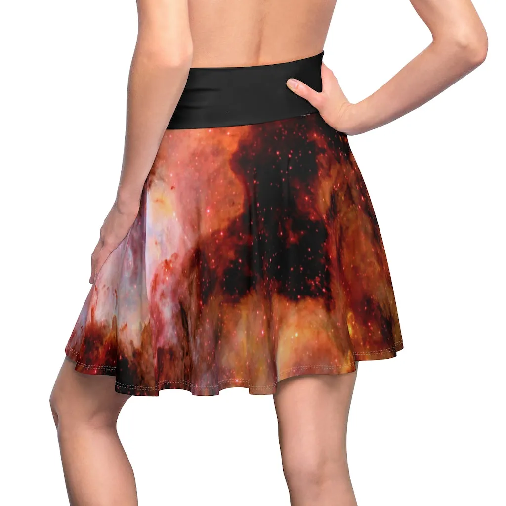 Carina Nebula Red Edition Kozmic Skater Skirt