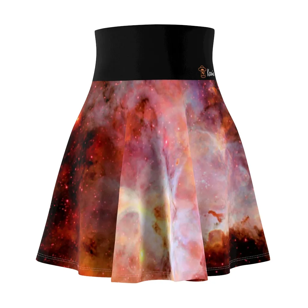 Carina Nebula Red Edition Kozmic Skater Skirt