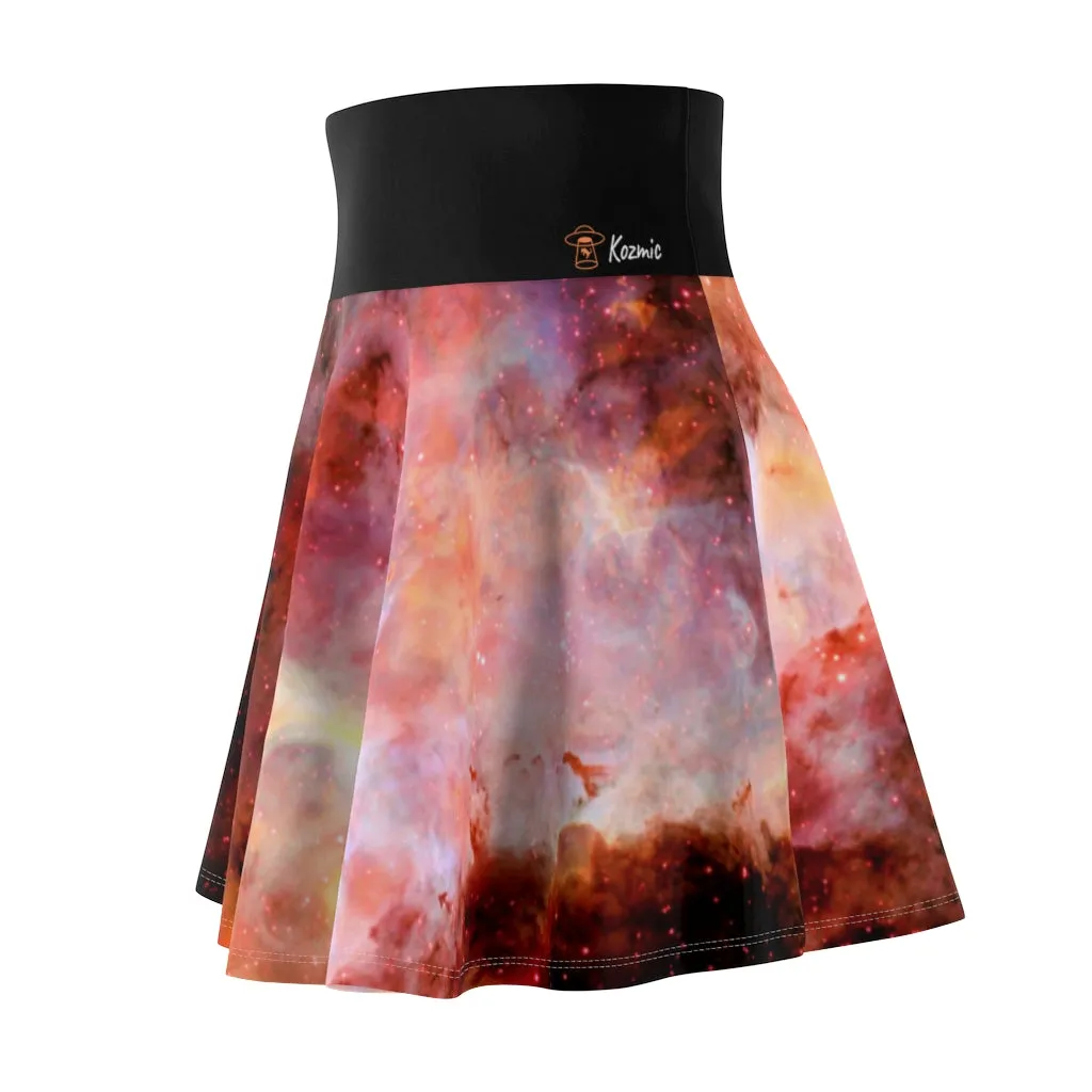 Carina Nebula Red Edition Kozmic Skater Skirt