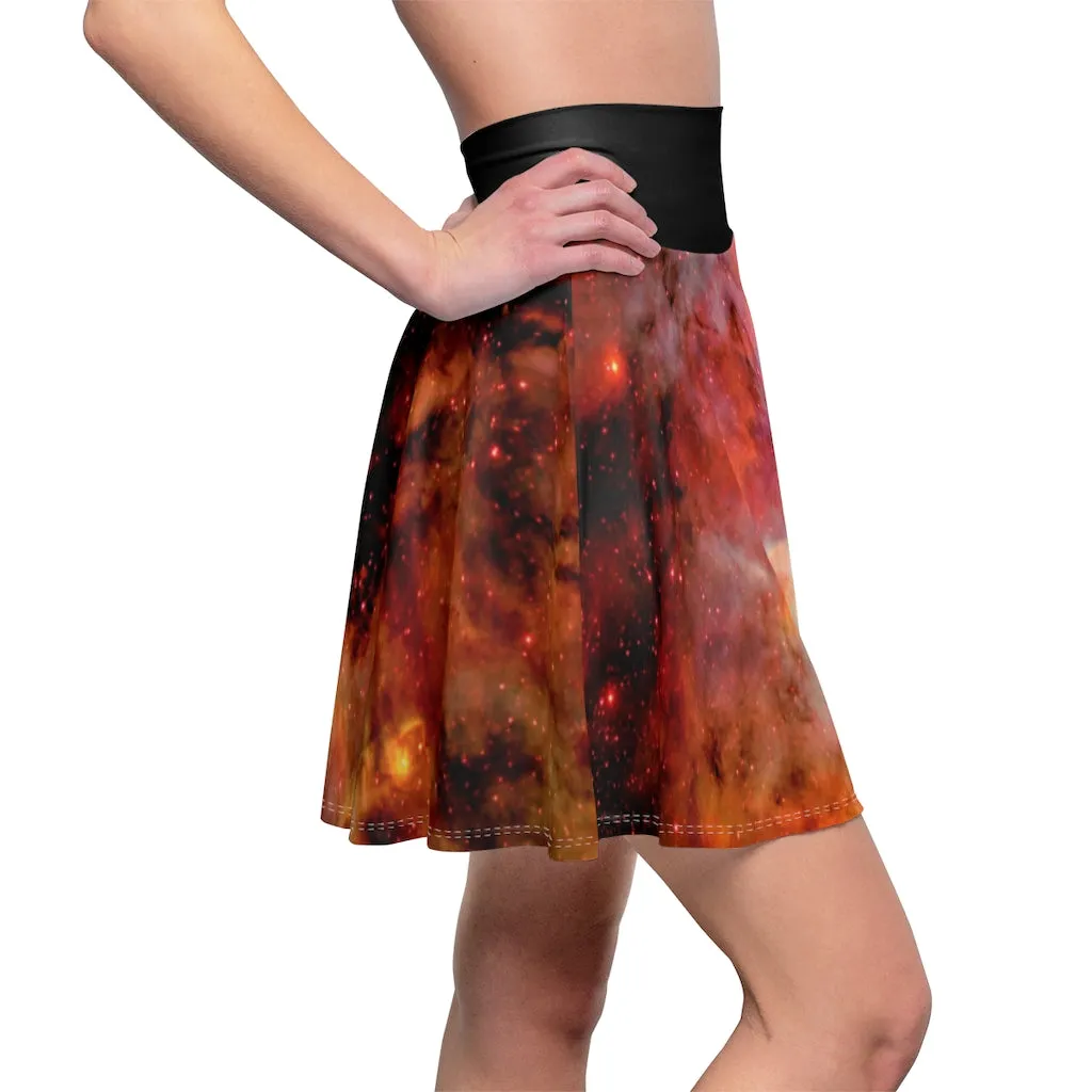 Carina Nebula Red Edition Kozmic Skater Skirt