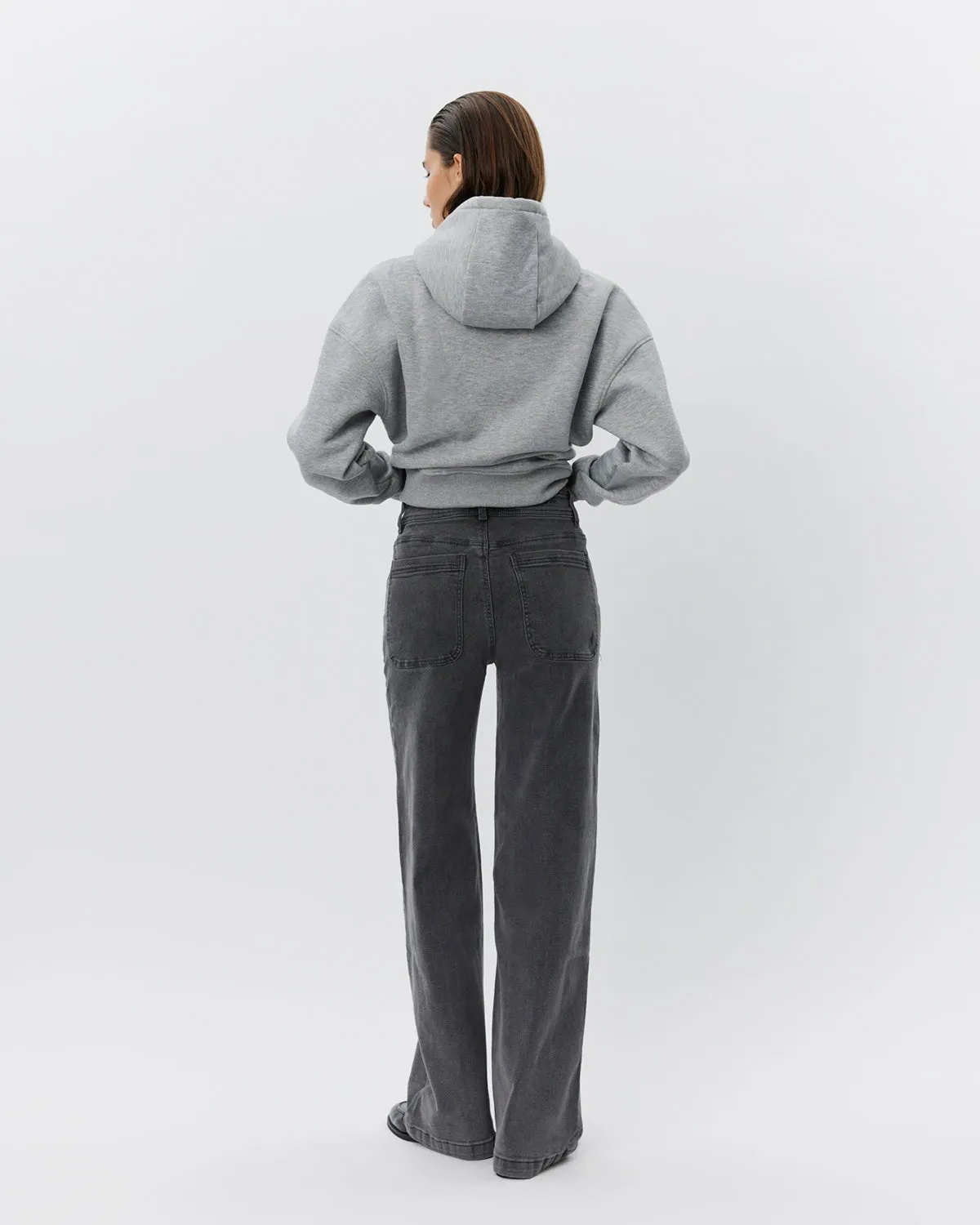 CARISW MID JEANS - Grey Denim