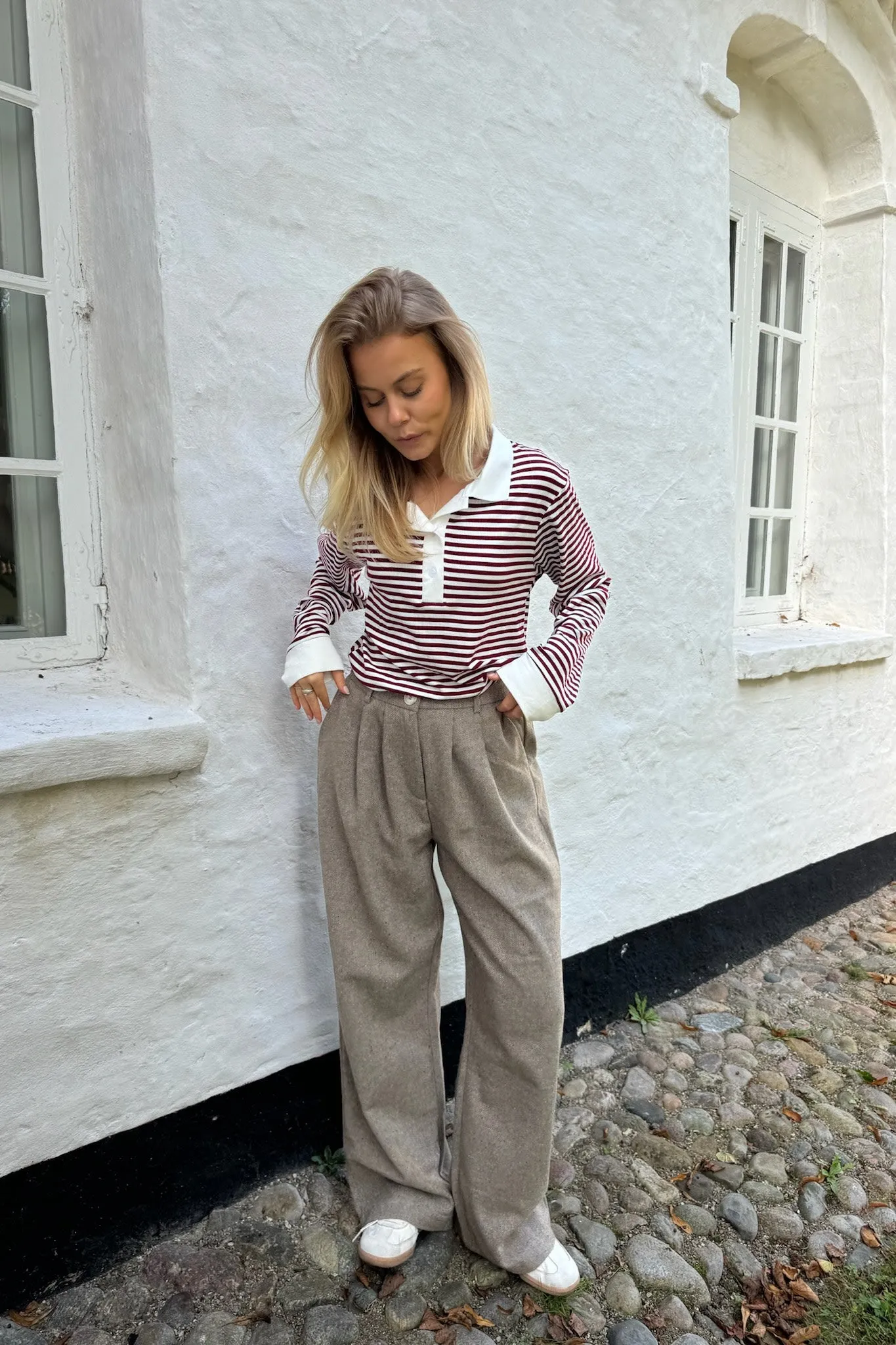CarlyIC Polo - Bordeaux Stribet