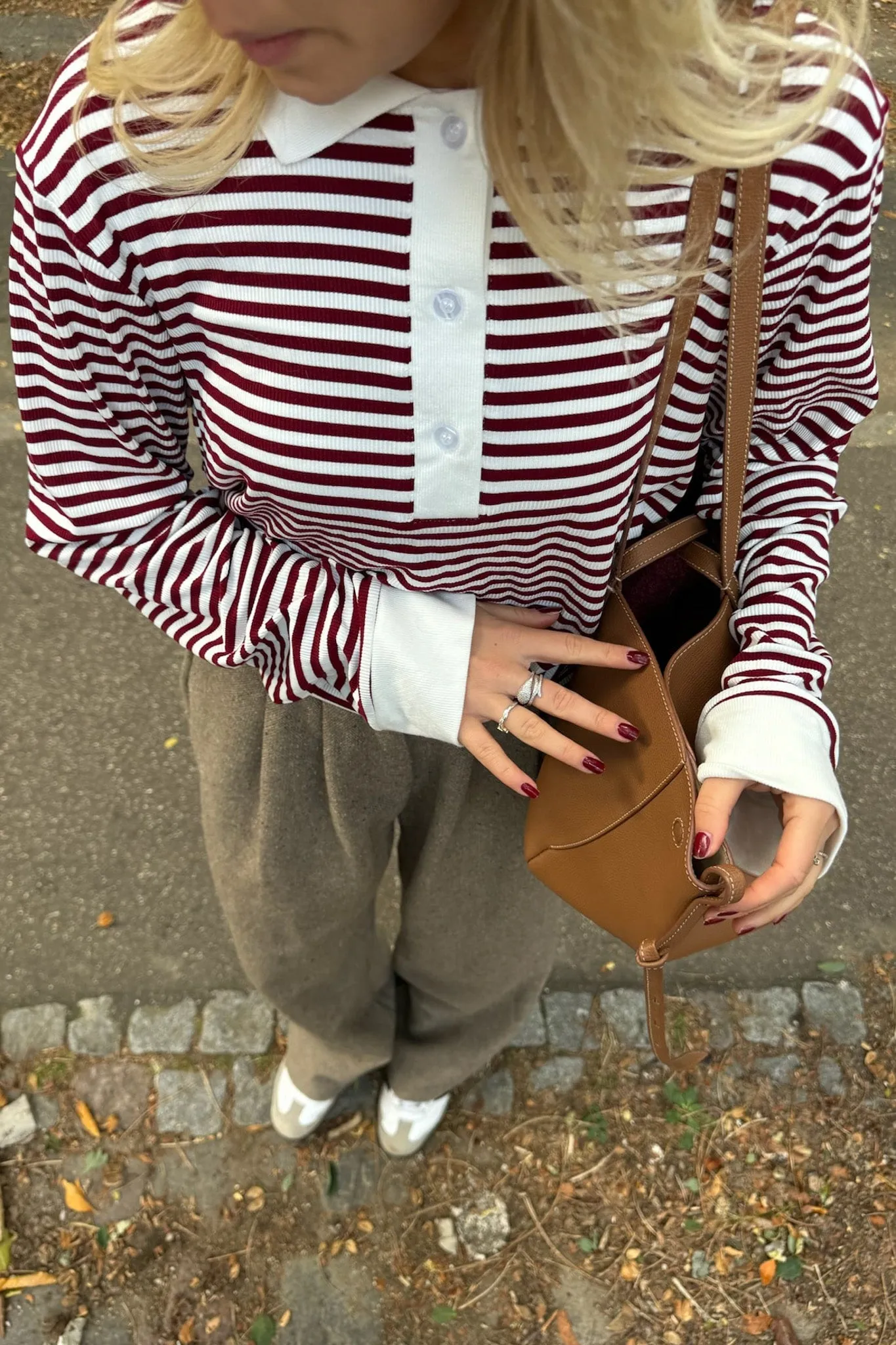 CarlyIC Polo - Bordeaux Stribet