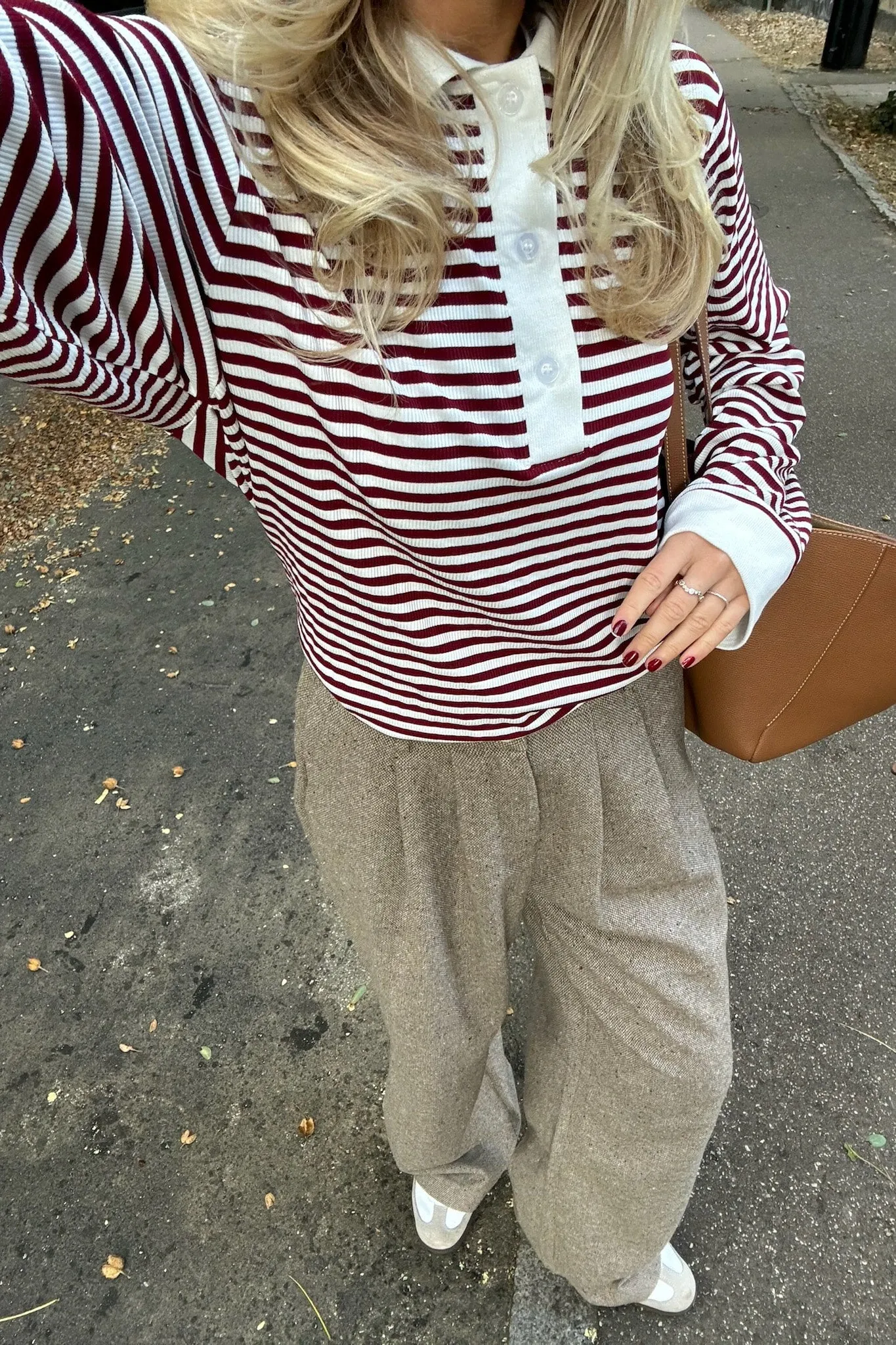 CarlyIC Polo - Bordeaux Stribet