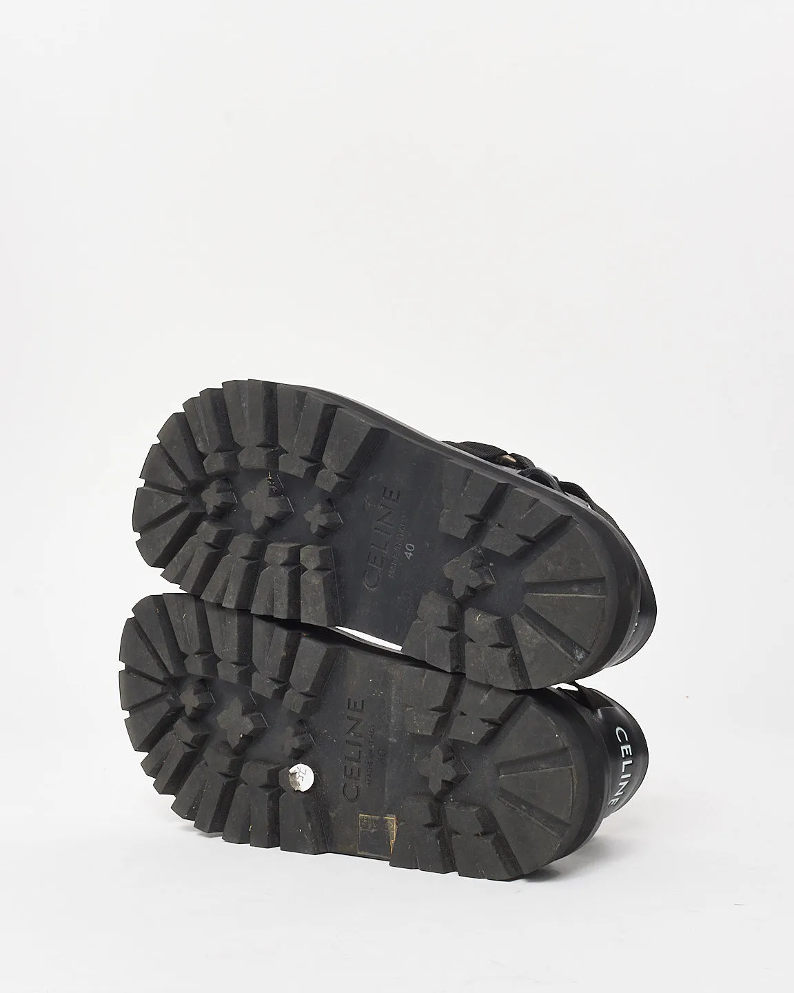 Celine Logo Print Lug Sole Dad Sandals - 40