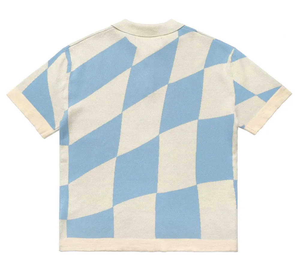CHECKERED KNIT POLO
