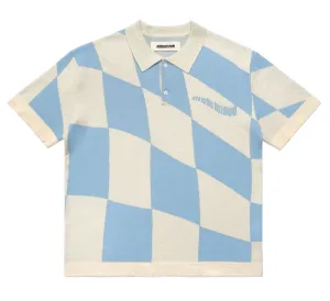 CHECKERED KNIT POLO
