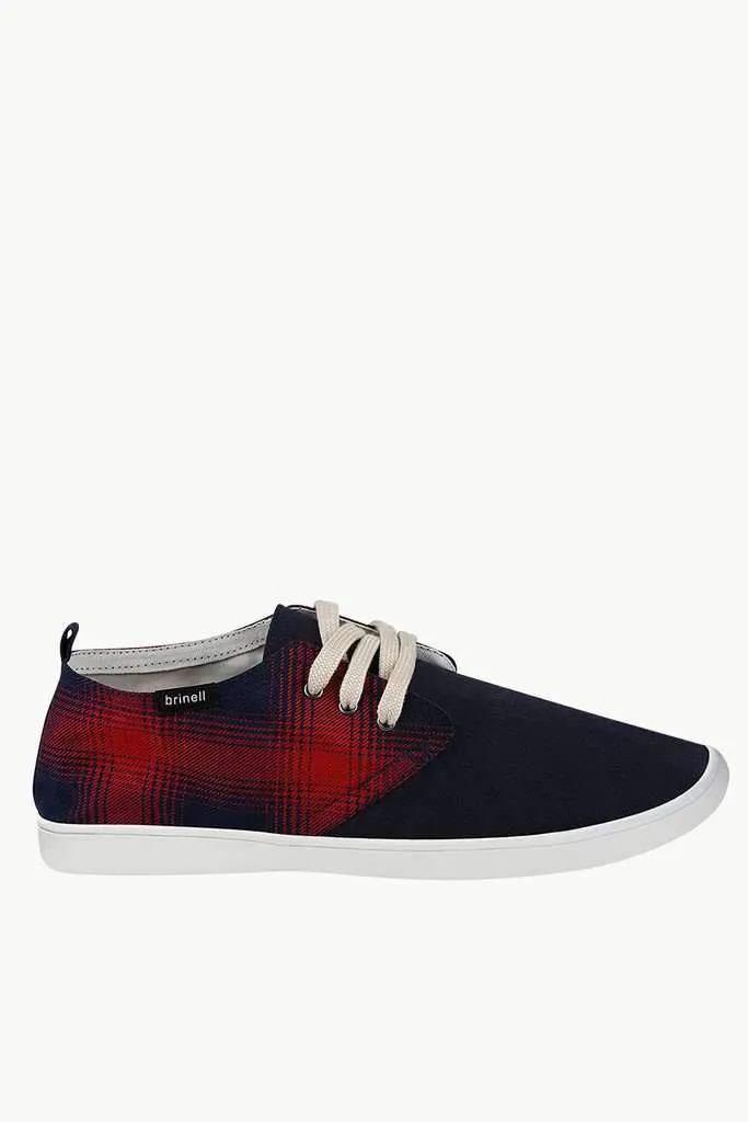Checkered Lace Up Plimsolls