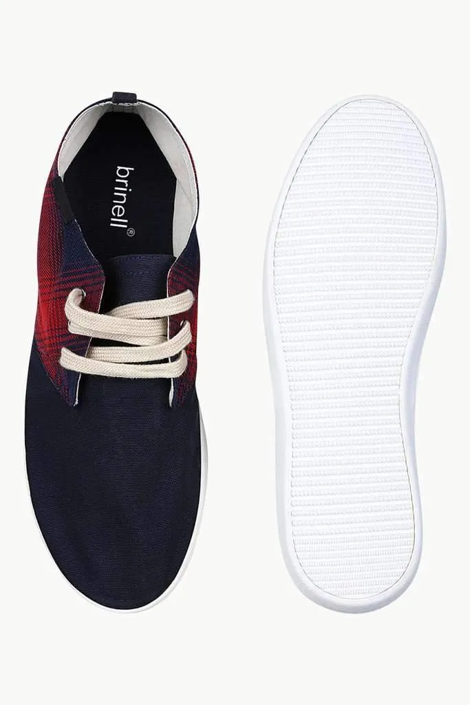 Checkered Lace Up Plimsolls
