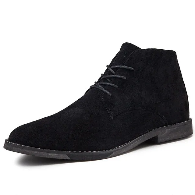 Chelsea Boots Men 2020 Spring & Autumn Classic Casual Boots Male Fashion Shoes Men Lace-up Casual Botas Black Brand Men's Boots