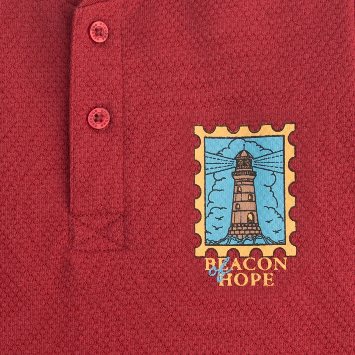 Cherry Red Henley