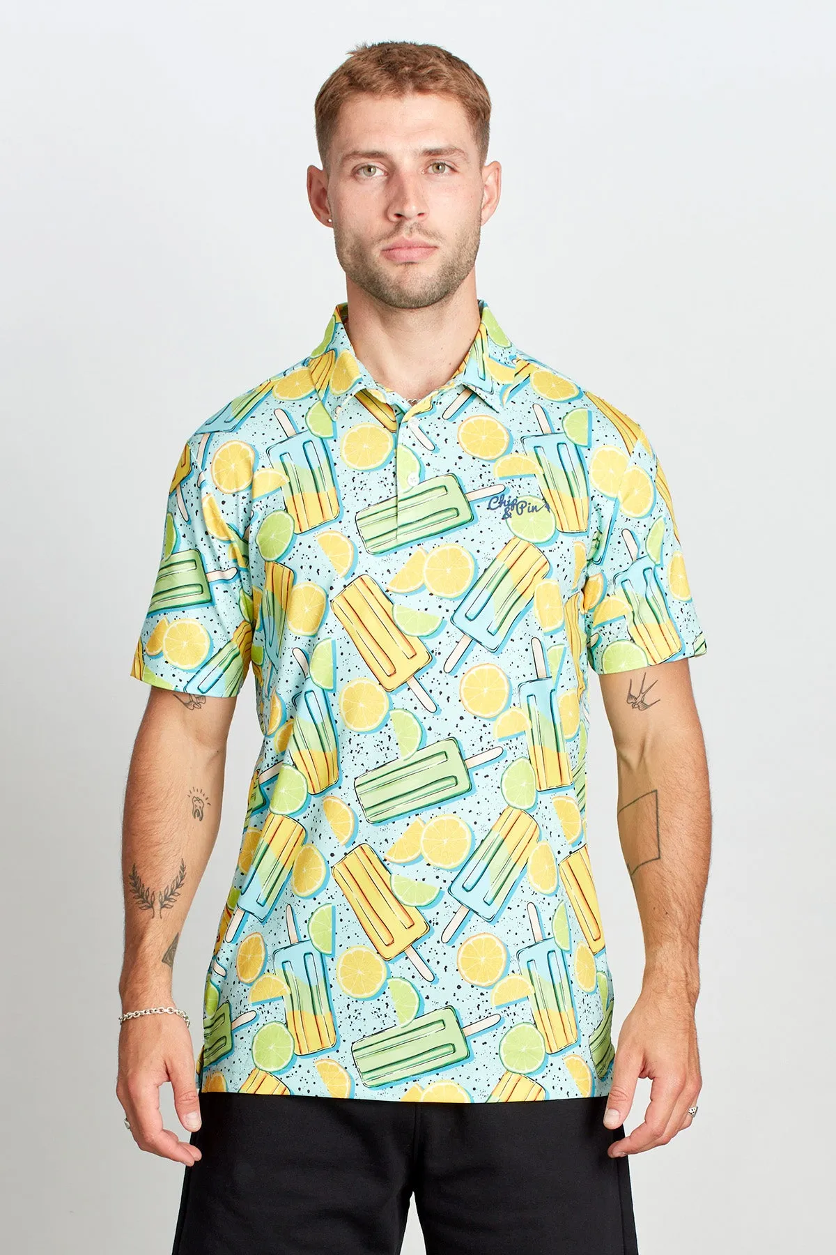 Chip & Pin Lollipop Polo - Lime