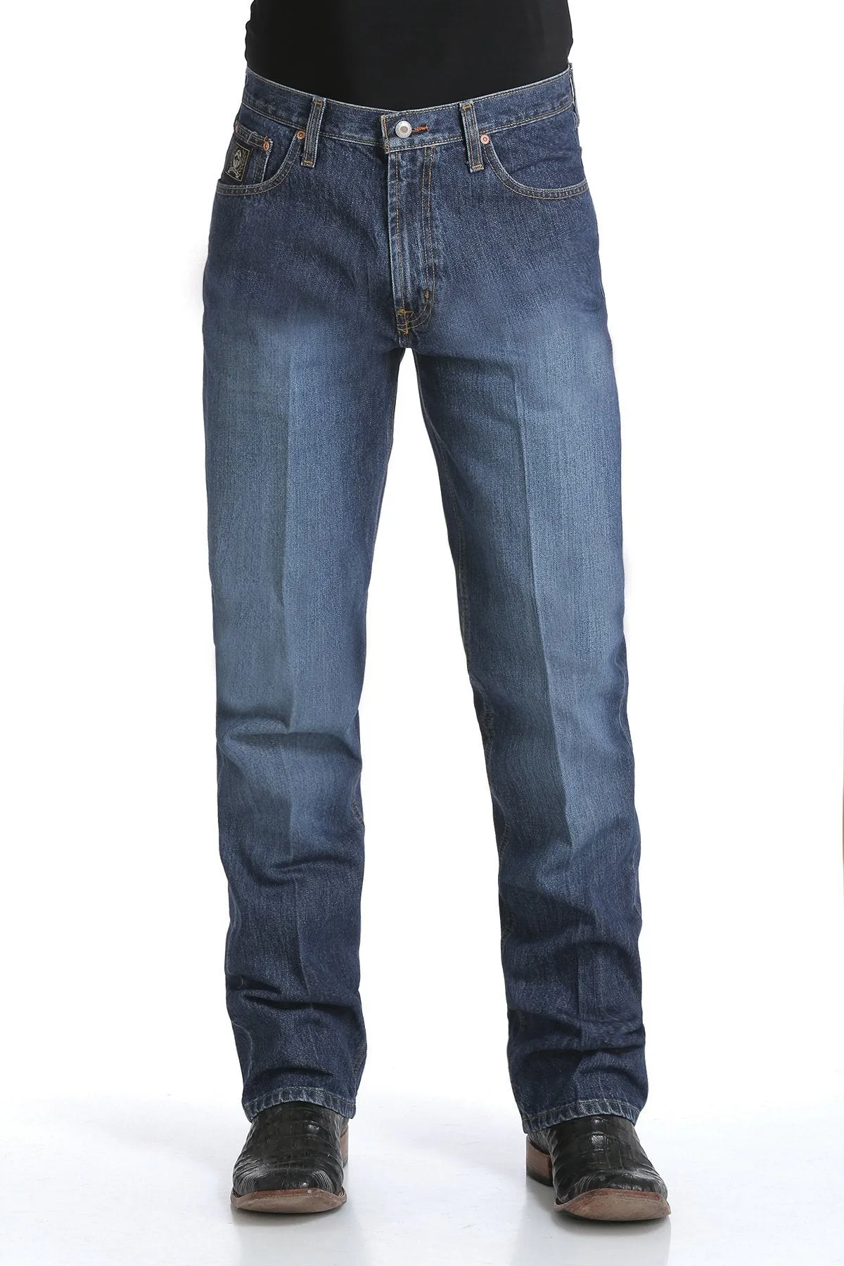 Cinch Men's Jeans - Black Label Loose Slightly Tapered Leg Dark Stone