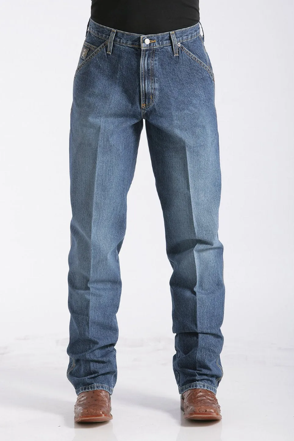 Cinch Men's Loose Fit Blue Label Jean-Medium Stonewash