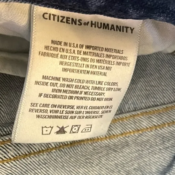 Citizens of Humanity COH Elsa Mid Rise Slim Fit Crop Jeans Women’s Sz 25