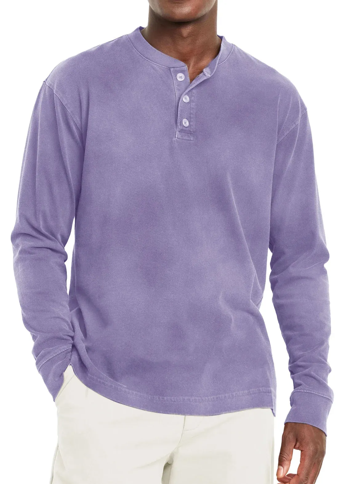 Classic Fit Shortsleeve Henley T Shirt for Men