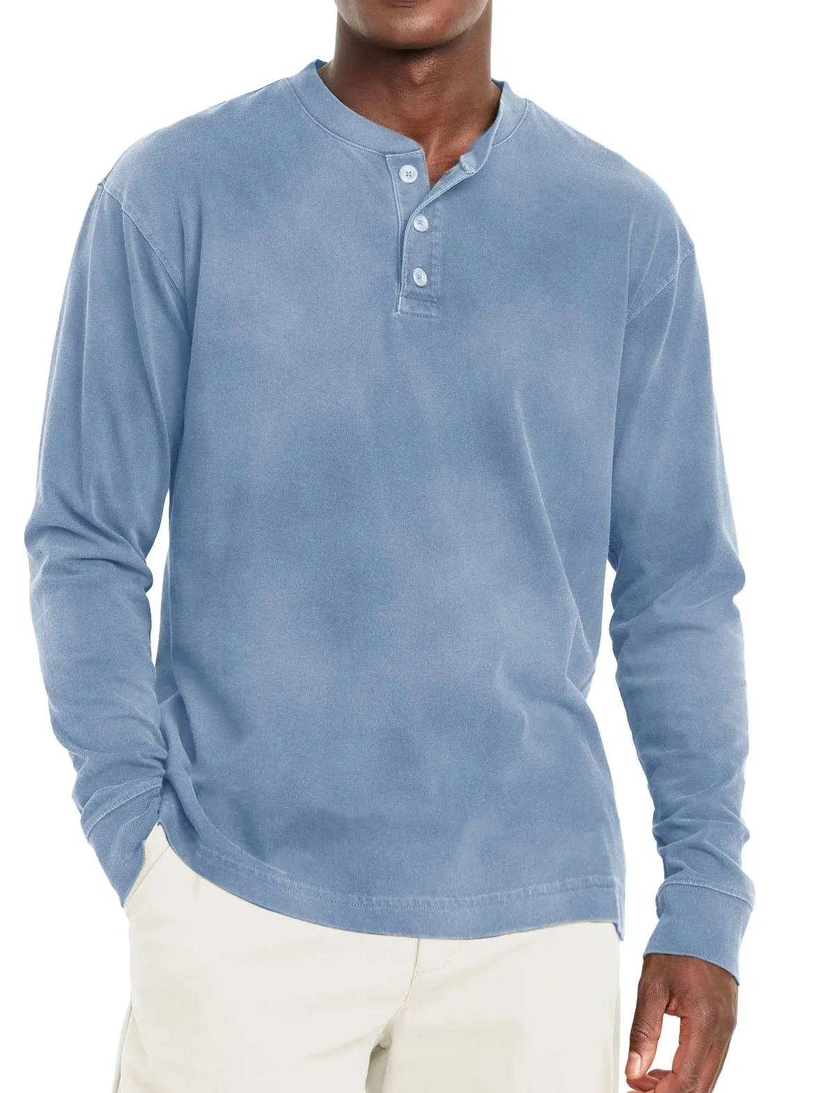 Classic Fit Shortsleeve Henley T Shirt for Men