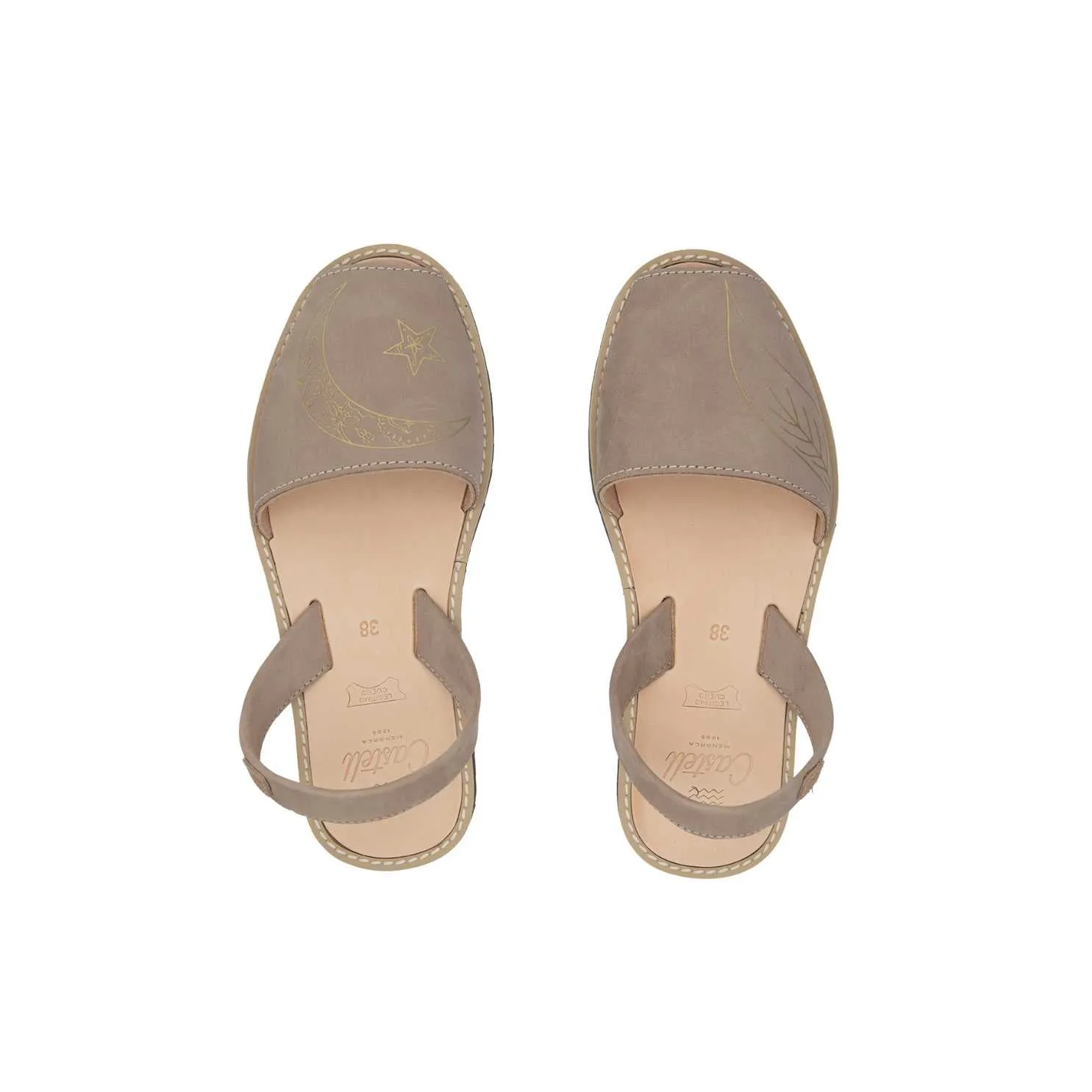 Classic Leather Sandal For Women - Madona 1056 Luna Nobuck