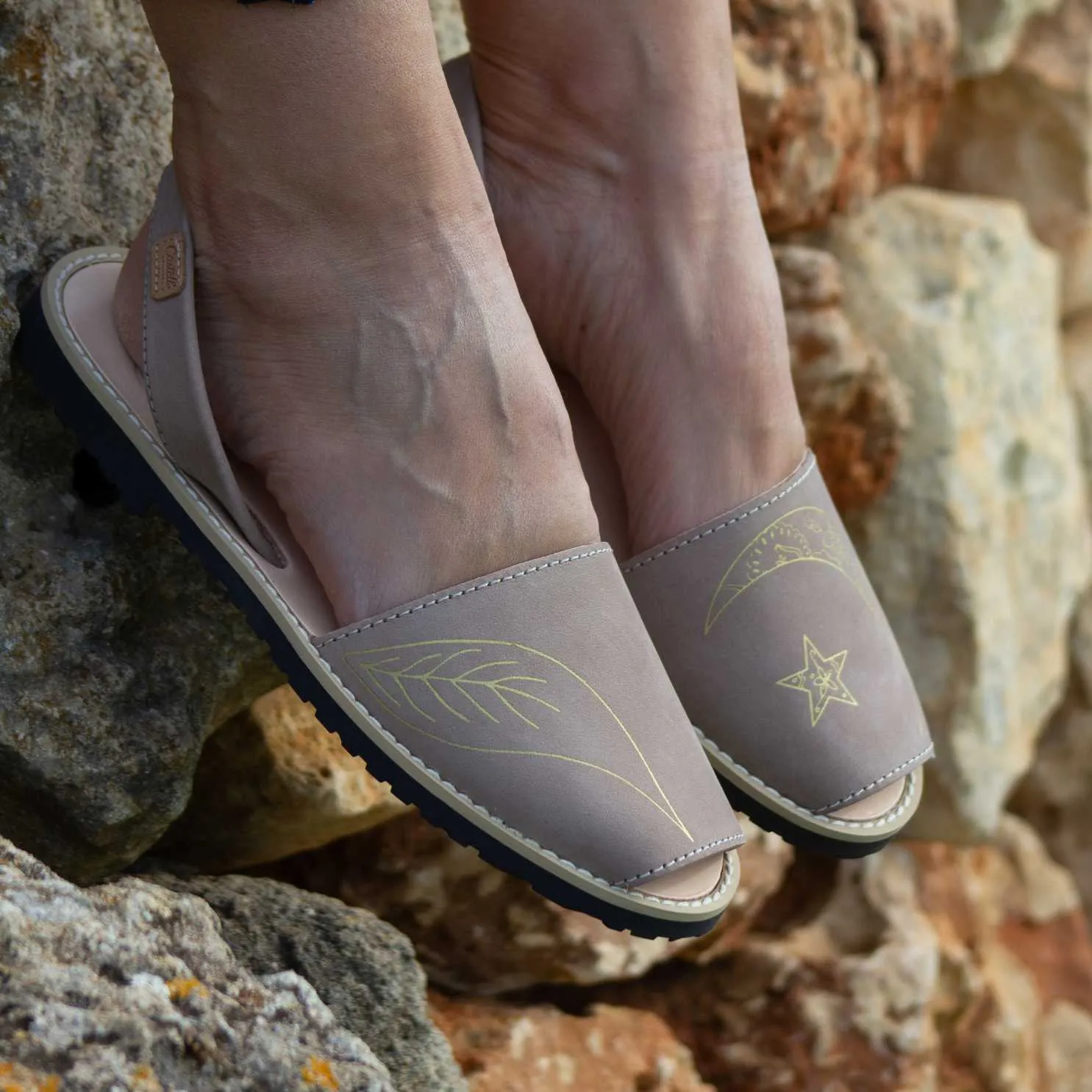 Classic Leather Sandal For Women - Madona 1056 Luna Nobuck