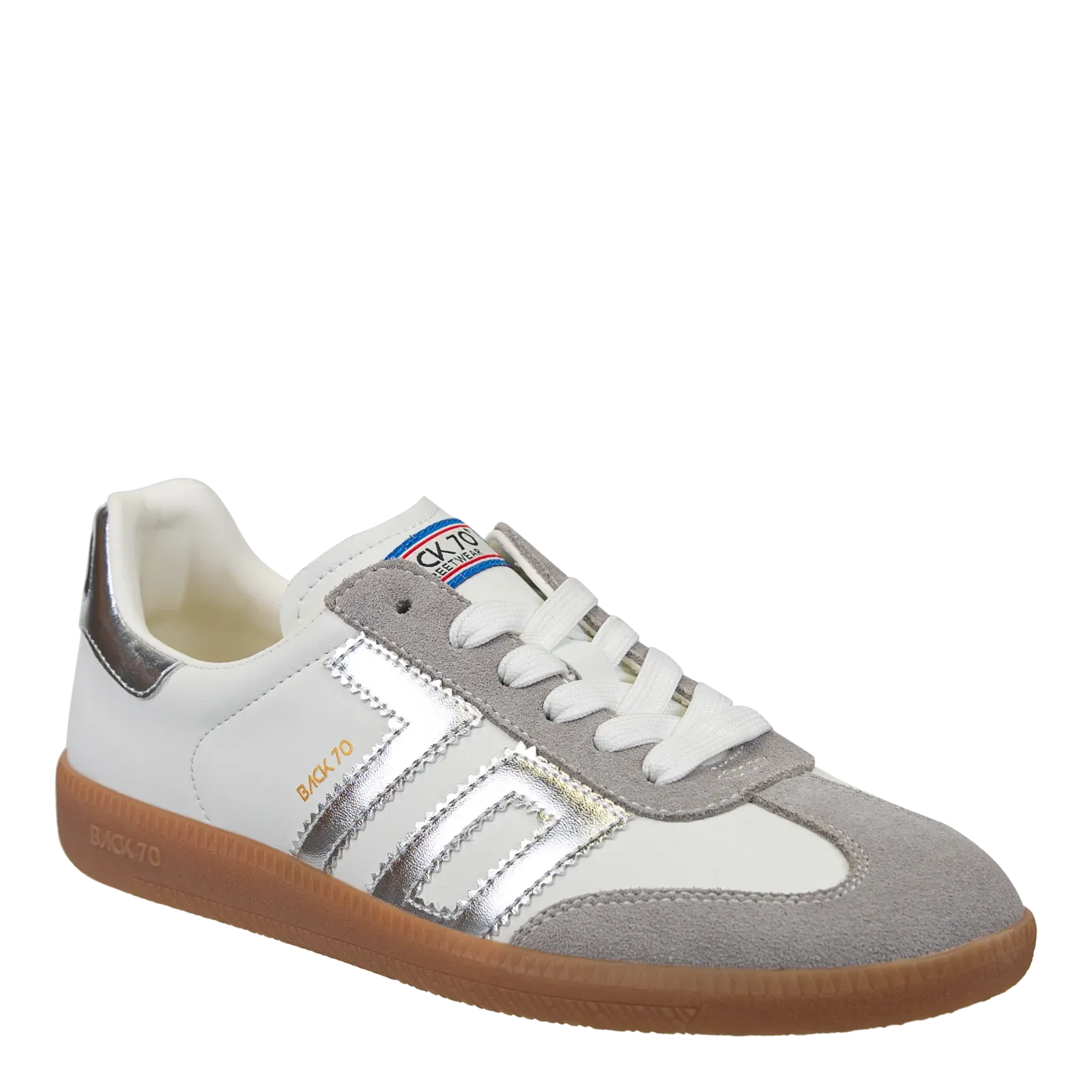 Cloud Sneaker in Light Grey & Silver