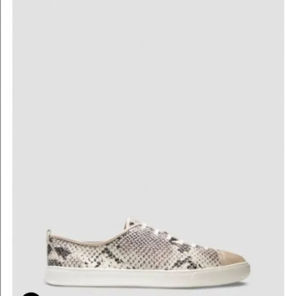 Cole Haan Women's Grand Snake-Embossed Light Weight Low Top Leather Sneakers 9M