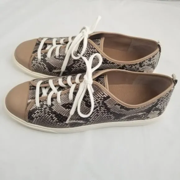 Cole Haan Women's Grand Snake-Embossed Light Weight Low Top Leather Sneakers 9M