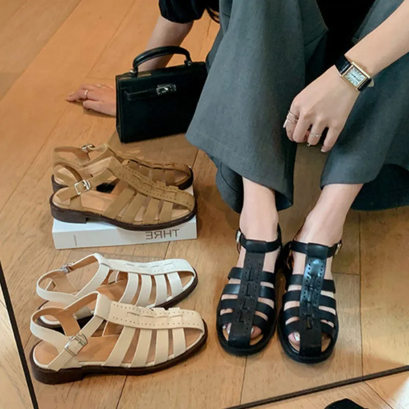 COMFORTABLE CLOSED TOE FISHERMAN SANDALS FOR WOMEN