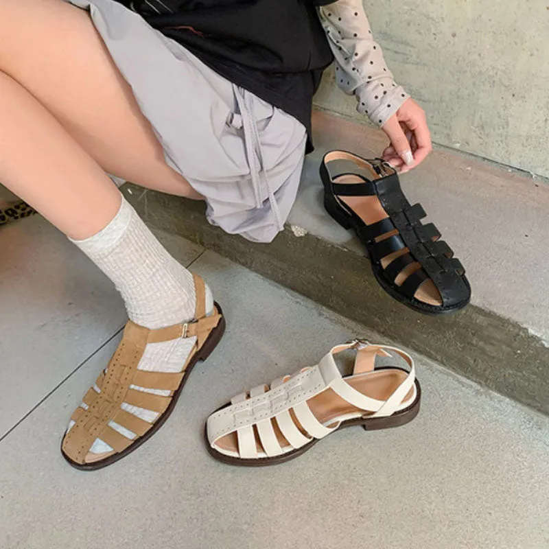 COMFORTABLE CLOSED TOE FISHERMAN SANDALS FOR WOMEN