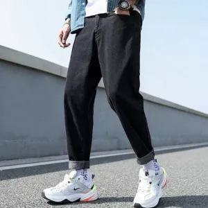 ContiNent 33 Loose Men Jeans Male Trousers Simple Design High Quality Cozy All-match Students Daily Casual Straight Denim Pants