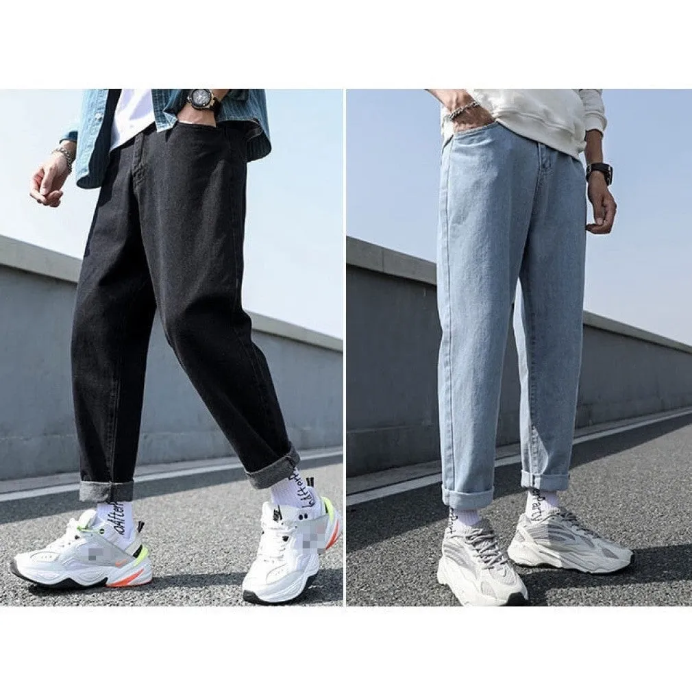 ContiNent 33 Loose Men Jeans Male Trousers Simple Design High Quality Cozy All-match Students Daily Casual Straight Denim Pants