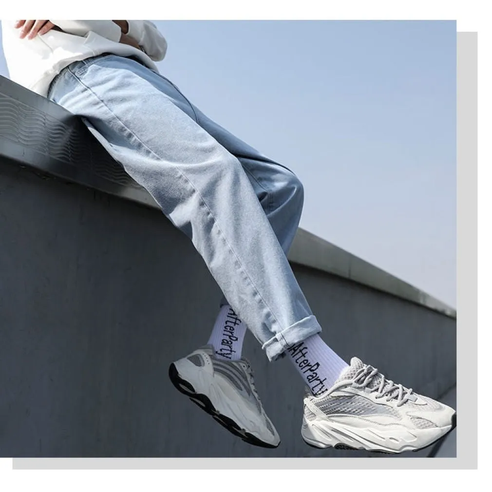 ContiNent 33 Loose Men Jeans Male Trousers Simple Design High Quality Cozy All-match Students Daily Casual Straight Denim Pants