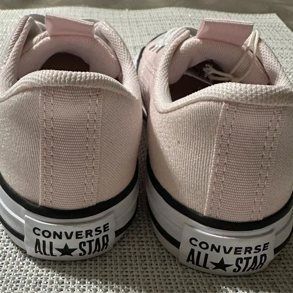 Converse 13 &amp; 1,2,3 Girls Light Pink Metallic White Black Brown Soles Sneakers