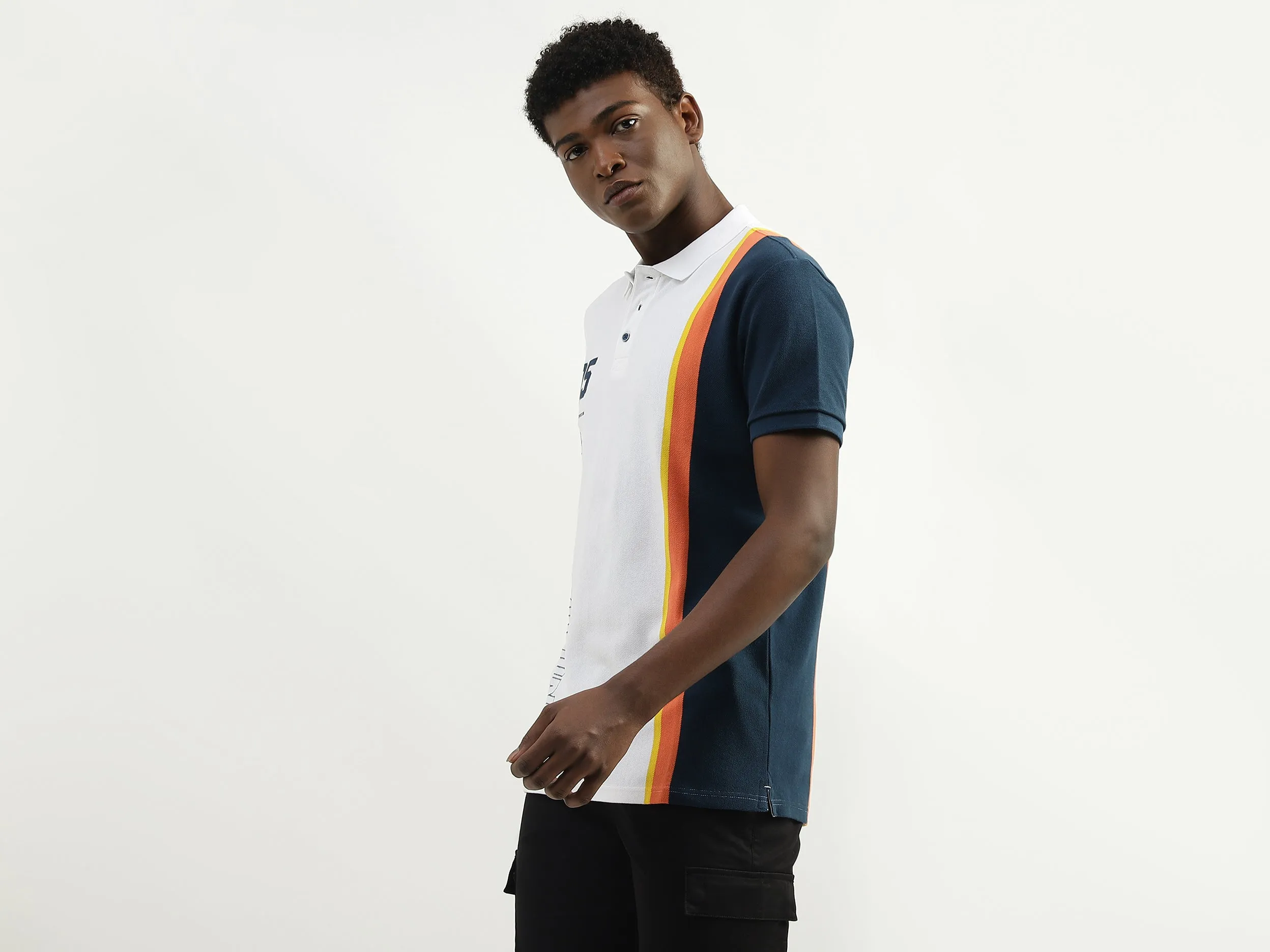 Cotton Printed Polo Collar Mens T-shirts